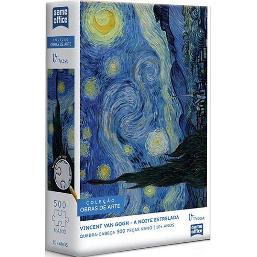 quebra-cabeça 500 peças nano van gogh noite estrelada quebra-cabeça 500 peças nano van gogh noite estrelada
