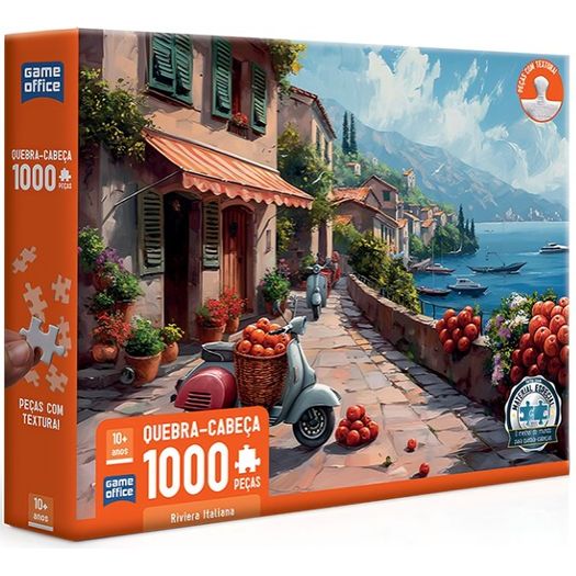 quebra-cabeca 1000 peças riviera italiana game office toyster