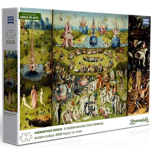 quebra-cabeça 2000 peças hieronymus bosch o jardim das delícias terrenas game office toyster