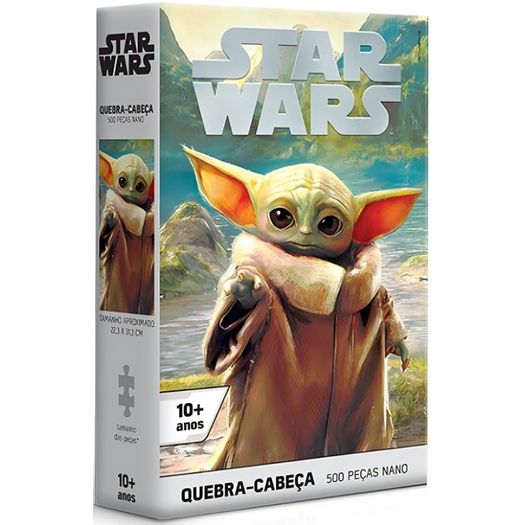 quebra-cabeça 500 peças nano star wars grogu game office toyster