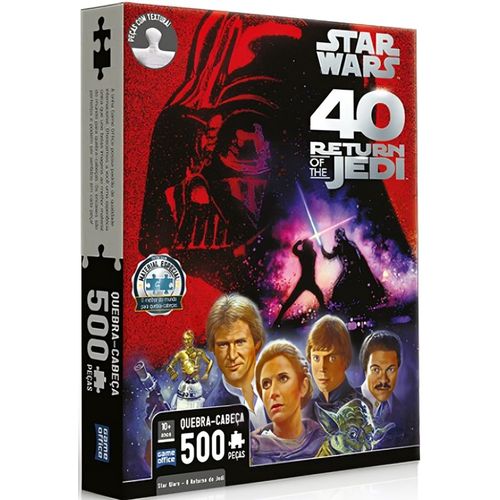 quebra-cabeça 500 peças star wars o retorno de jedi 40 anos
