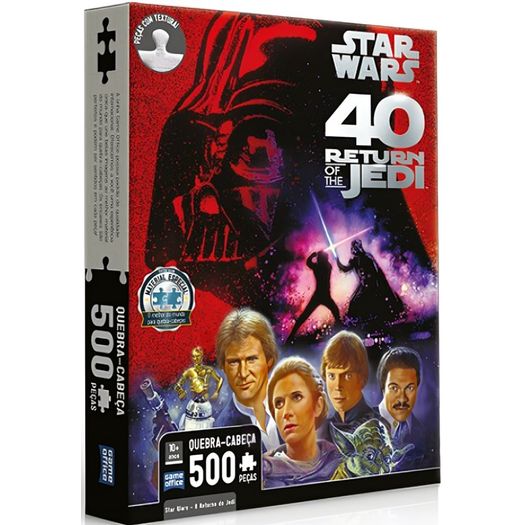 quebra-cabeça 500 peças star wars o retorno de jedi 40 anos game office toyster