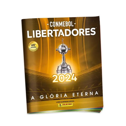 conmebol libertadores 2024 - kit c/ 1 album brochura + 6 envelopes