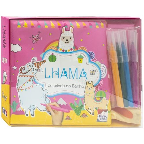 colorindo no banho - lhama