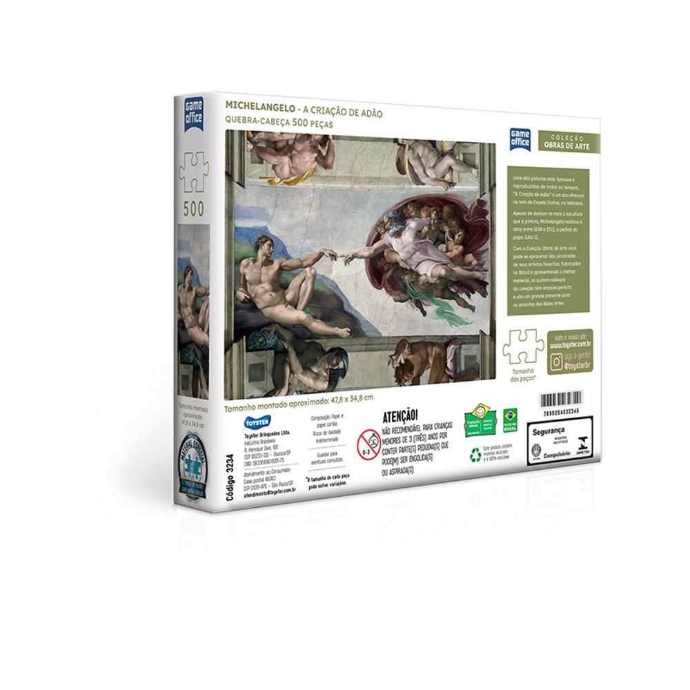 パレット神父 Confira Quebra-Cabeça - 1500 Peças - Criação de Adão - Grow