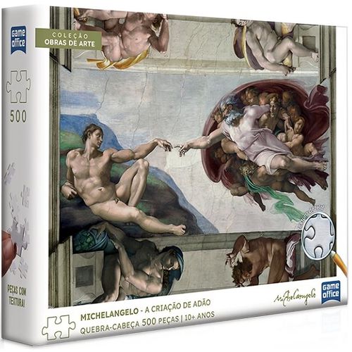 quebra-cabeça 500 peças michelangelo a criação de adão