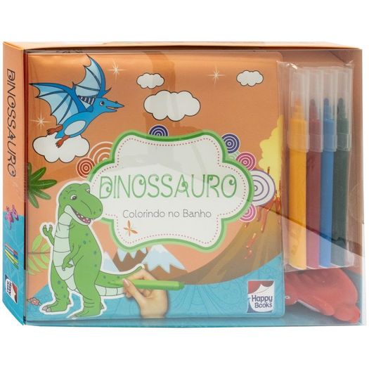 colorindo no banho - dinossauro colorindo no banho - dinossauro