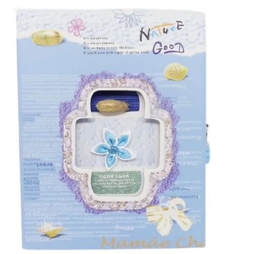 diário com chave nature good azul do mar