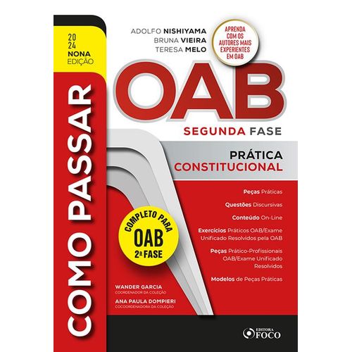 como passar na oab 2ª fase - prática constitucional