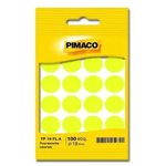 etiqueta tp 19 redonda 100un amarela fluor pimaco blister etiqueta tp 19 redonda 100un amarela fluor pimaco blister
