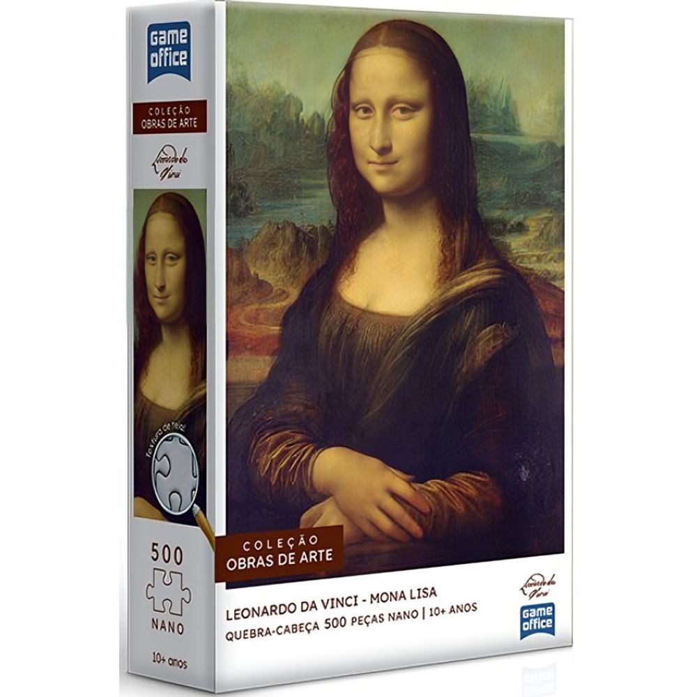 monreveさま Quebra-Cabeça 500 Peças Nano Leonardo Da Vinci - Monalisa