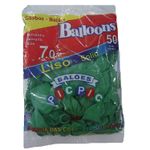 balões 7,0 liso verde escuro 50un balões 7,0 liso verde escuro 50un