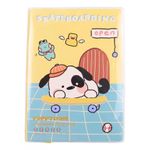 caderno de anotações puppy com capa cristal 128 folhas