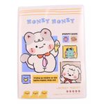 caderno de anotações puppy com capa cristal 128 folhas