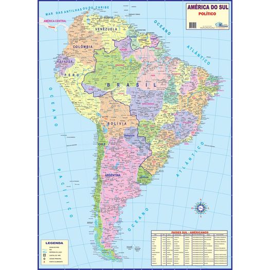 mapa america do sul politico megamapas mapa america do sul politico megamapas