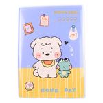 caderno de anotações puppy com capa cristal 128 folhas