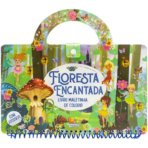 livro maletinha de colorir: floresta encantada