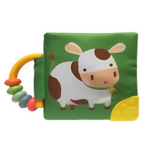 meu livro macio com chocalho e mordedor: vaca