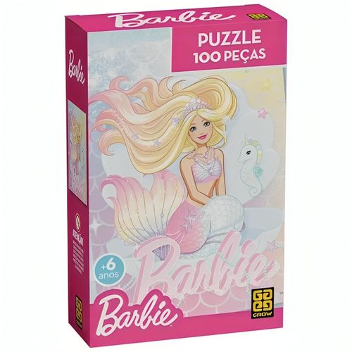 quebra-cabeça 100 peças barbie brilhante