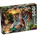 quebra-cabeça mini 500 peças tigres quebra-cabeça mini 500 peças tigres