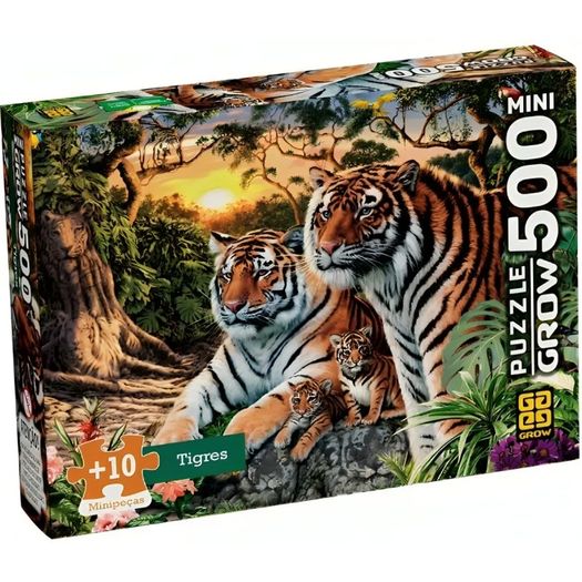 quebra-cabeça mini 500 peças tigres quebra-cabeça mini 500 peças tigres