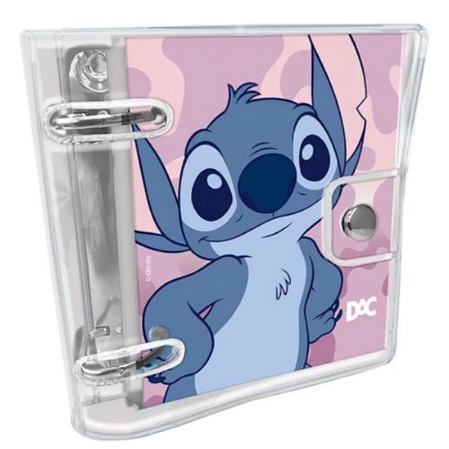 caderno fichário mini 80 folhas stitch disney