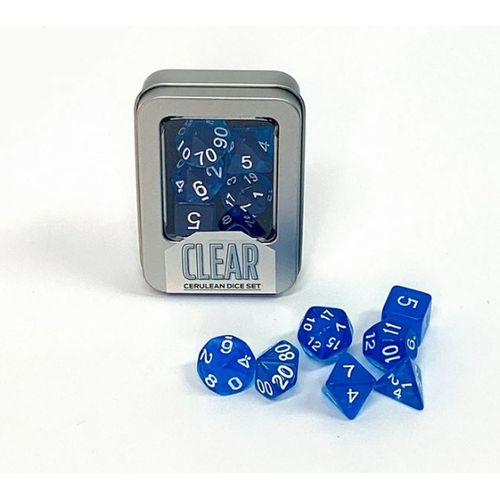 kit de dados -  clear cerulean - buró