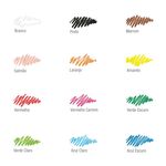 gizão de cera triangular 12 cores gizão de cera triangular 12 cores