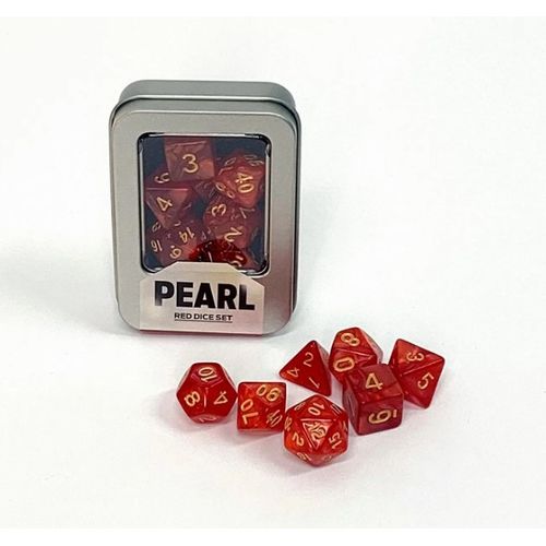 kit de dados -  pearl red - buró