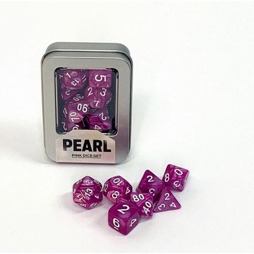 kit de dados -  pearl pink - buró