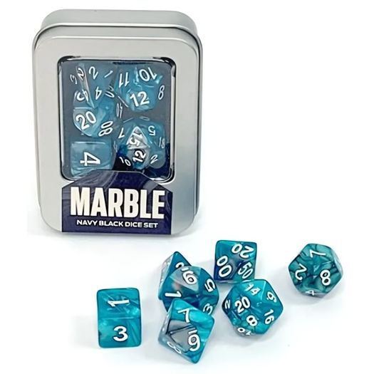 kit de dados - marble navy black - buró