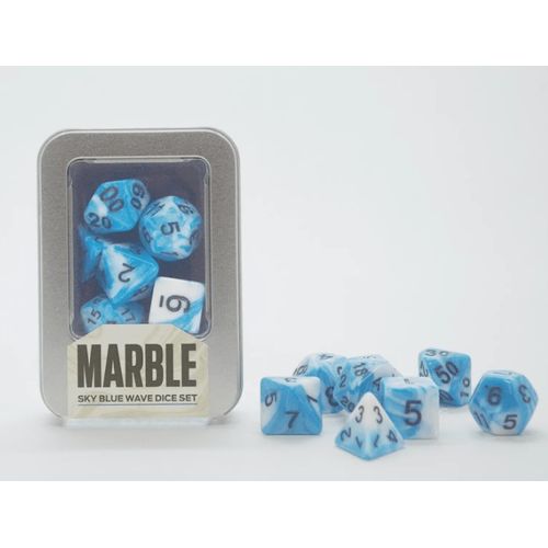 kit de dados -  marble sky blue wave - buró