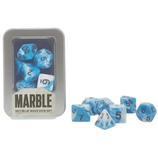 kit de dados - marble sky blue wave - buró kit de dados - marble sky blue wave - buró