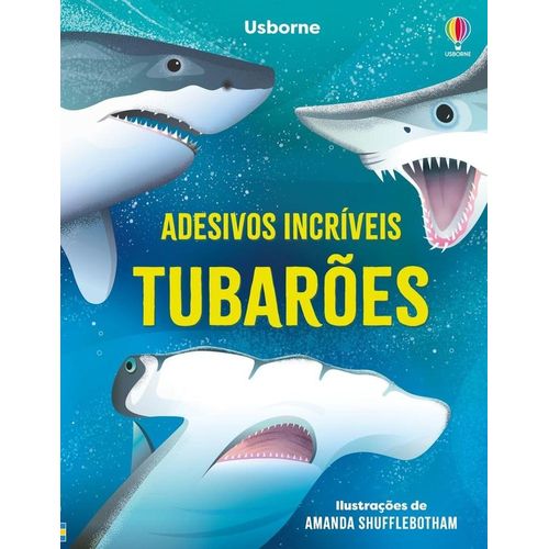 tubarões: adesivos incríveis