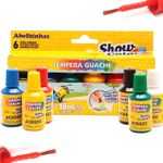 tinta guache 6 cores com tampa pincel tinta guache 6 cores com tampa pincel