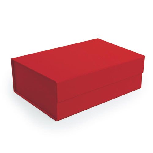 caixa para presente desmontável magnética vermelha p 24,5x17,5x8cm cromus