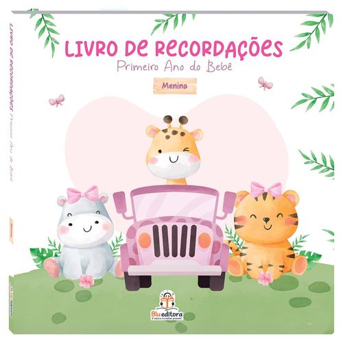 livro de recordações - primeiro ano do bebê - menina