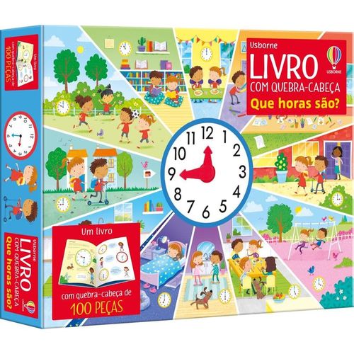 que horas são - livro com quebra-cabeça