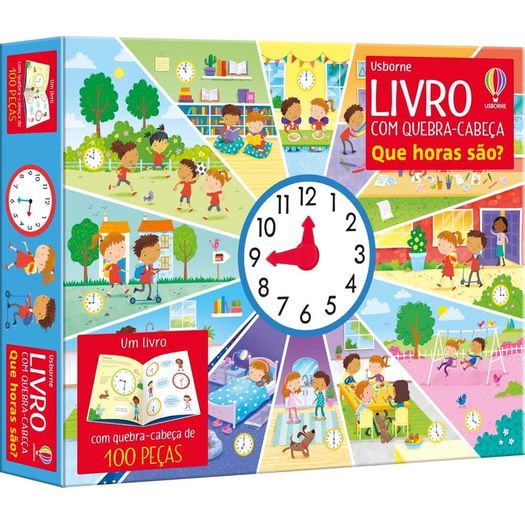 que horas são - livro com quebra-cabeça que horas são - livro com quebra-cabeça