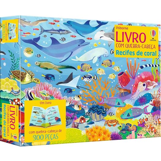 recife de coral - livro com quebra-cabeça recife de coral - livro com quebra-cabeça
