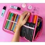 estojo box rosa com divisória estojo box rosa com divisória