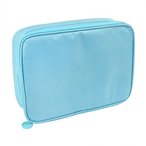 estojo box azul com divisória