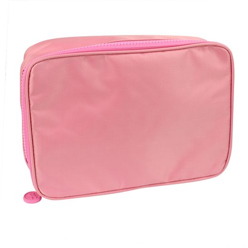 estojo box rosa com divisória