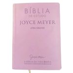 bíblia de estudo - joyce meyer - rosa - letra grande
