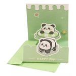 cartão de felicitações panda 3d diversos modelos cartão de felicitações panda 3d diversos modelos