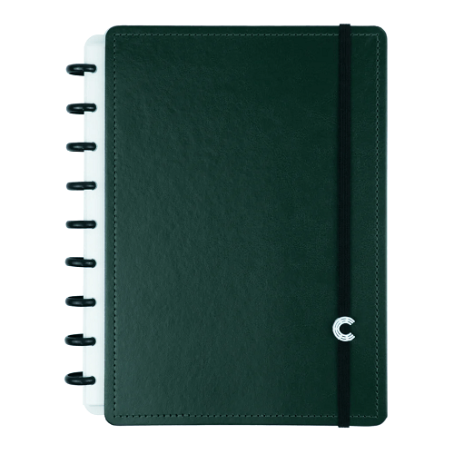 caderno inteligente 80 folhas médio dark green cibound