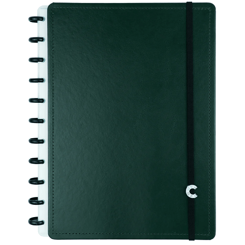 caderno inteligente 80 folhas grande dark green cibound