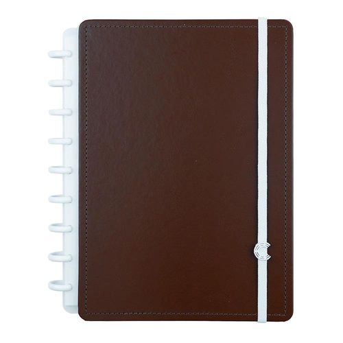 caderno inteligente 80 folhas médio marrom espresso cibound