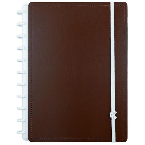 caderno inteligente 80 folhas grande marrom espresso cibound