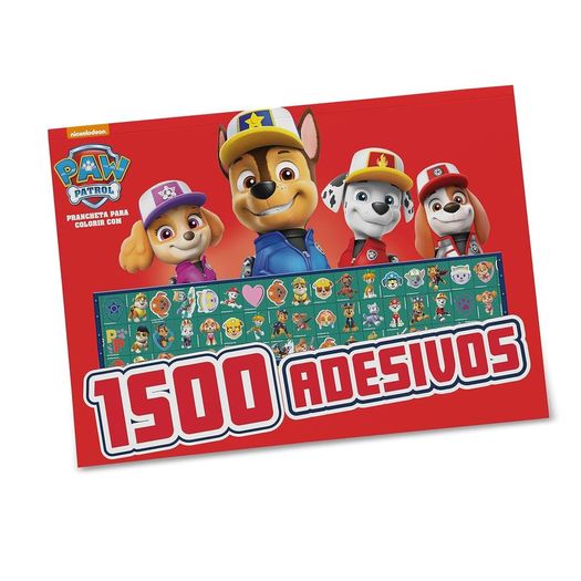 patrulha canina prancheta para colorir com 1500 adesivos - vermelho patrulha canina prancheta para colorir com 1500 adesivos - vermelho